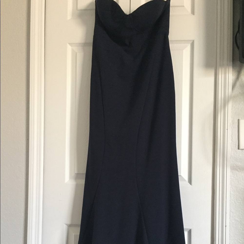 Strapless evening mermaid maxi dress